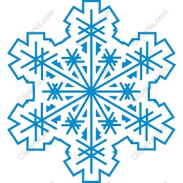Intricate Blue Snowflake