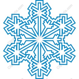 Elegant Blue Snowflake