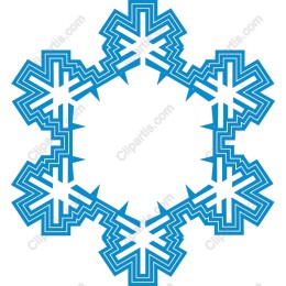 Geometric Blue Snowflake