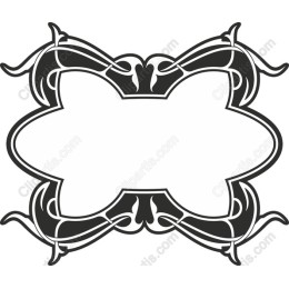 Ornate Black and White Decorative Frame