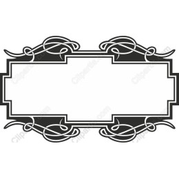 Ornate Black and White Decorative Frame