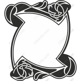 Elegant Ornate Frame in Black and White