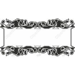 Elegant Decorative Frame - Intricate Black-and-White