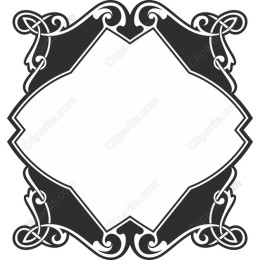 Elegant Black and White Ornate Frame