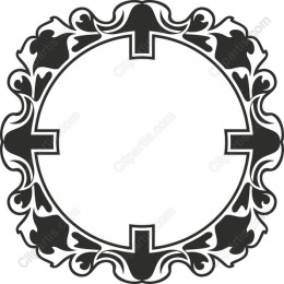 Elegant Ornate Circular Frame