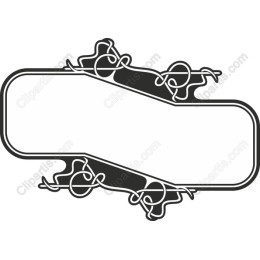 Elegant Decorative Black-and-White Frame