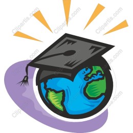 Graduation Cap Over Earth