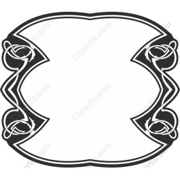 Elegant Vintage Black Outline Frame