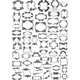 Ornate Vintage Frame Cliparts Bundle