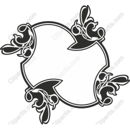 Elegant Black Floral Frame