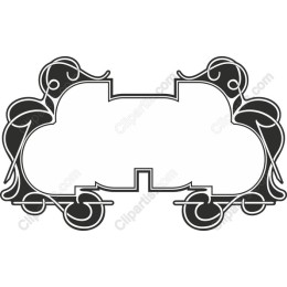 Ornate Vintage Frame in Black and White