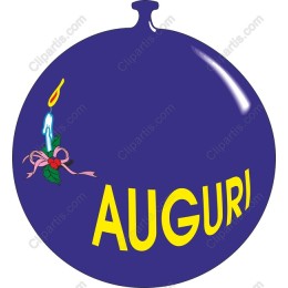 Vibrant AUGURI Christmas Ornament