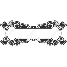 Elegant Ornamental Frame in Black and White