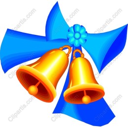 Golden Bells with Blue Bow