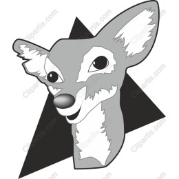 Charming Stylized Deer Head