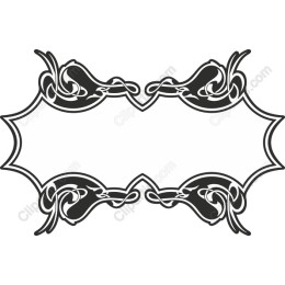 Elegant Black and White Ornamental Frame