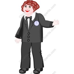 Cheerful Tuxedo Character