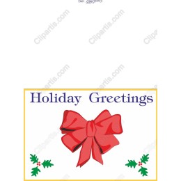 Holiday Greetings with Red Bow