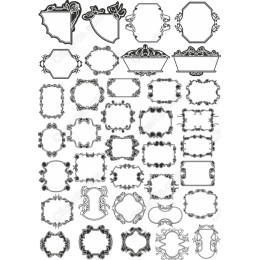 Vintage Decorative Frames Cliparts - 50