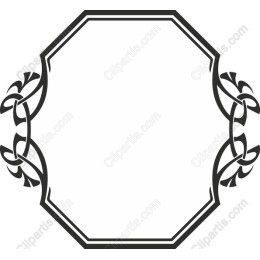 Elegant Octagonal Floral Frame