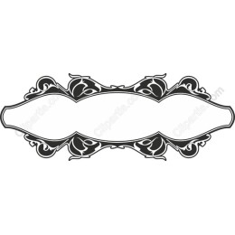 Elegant Black and White Ornate Decorative Frame