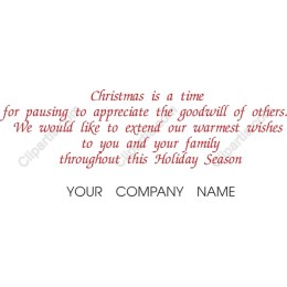 Christmas Greeting Card - Warm Wishes for the Holiday Season