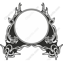 Ornate Black and White Frame