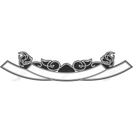 Elegant Vintage Floral Ornament with Banner