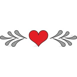 Vibrant Red Heart with Dynamic Accents