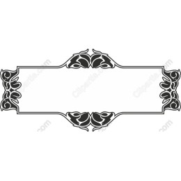 Elegant Floral Ornate Frame Clipart