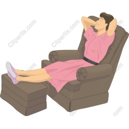 Relaxing Woman in Cozy Chair