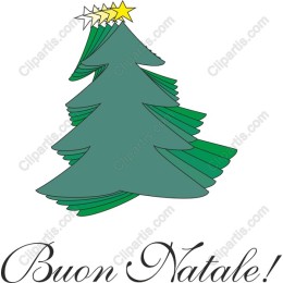 Vibrant Christmas Tree with Buon Natale