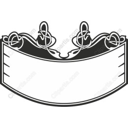 Elegant Decorative Banner with Intricate Knots