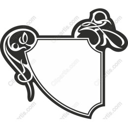 Ornate Black and White Frame