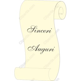 Elegant Scroll - Sinceri Auguri