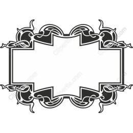 Elegant Black Ornamental Frame