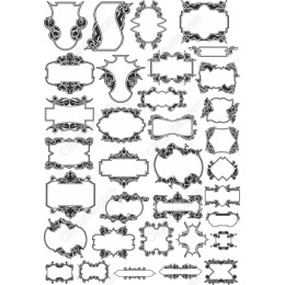 Vintage Ornate Frame Clipart Bundle