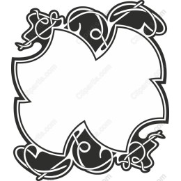 Elegant Black and White Decorative Frame