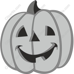 Gray Smiling Pumpkin