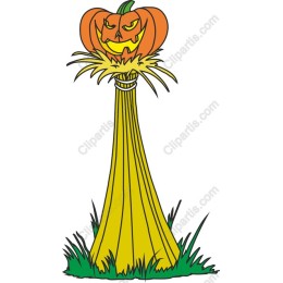 Whimsical Pumpkin Head Scarecrow
