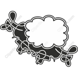 Decorative Cloud Label