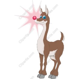 Cheerful Reindeer with Bright Red Nose