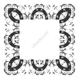 Floral & Geometric Border