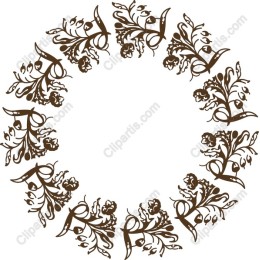 Vintage Floral Circle
