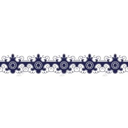 Elegant Navy Decorative Border