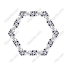Hexagonal Floral Frame