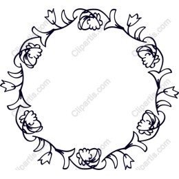 Floral Elegance Circular Frame