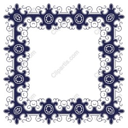 Elegant Navy Blue Decorative Frame