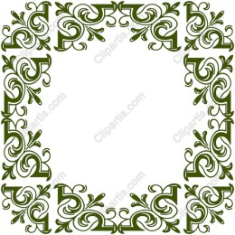 Elegant Green Decorative Frame