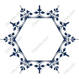 Elegant Ornate Hexagonal Frame